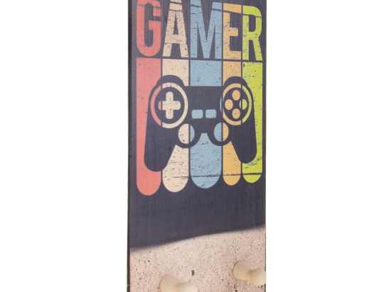 Gamer παιδική χειροποίητη ξύλινη κρεμάστρα 20x40 εκ
