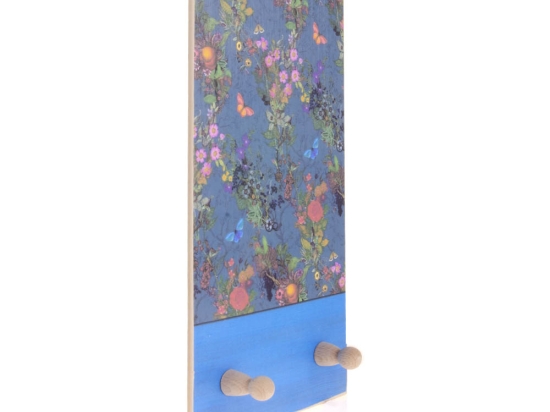 Floral χειροποίητη ξύλινη κρεμάστρα 20x40 εκ