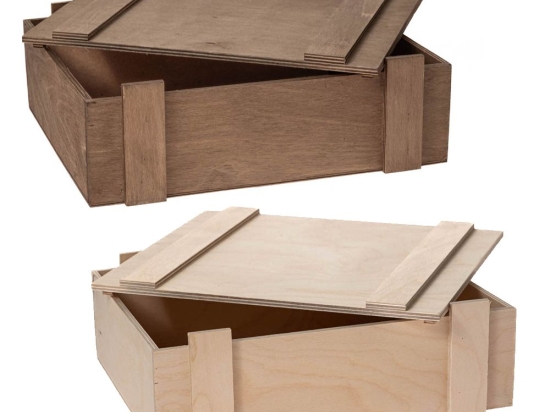 Ξύλινο κουτί αποθήκευσης με καπάκι 33x28x10 εκ
