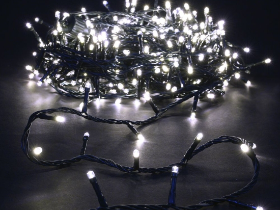 100 Led λαμπάκια IP44 με πράσινο επεκτεινόμενο καλώδιο και soft white φως 5μ