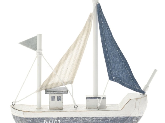 Ξύλινο διακοσμητικό καράβι 27x4x28 εκ