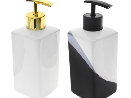 Κεραμικό dispenser για υγρό σαπούνι 6x6x17 εκ
