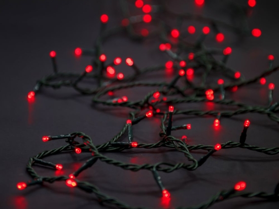 100 Led λαμπάκια IP44 με 8 προγράμματα πράσινο καλώδιο και κόκκινο φως 5μ