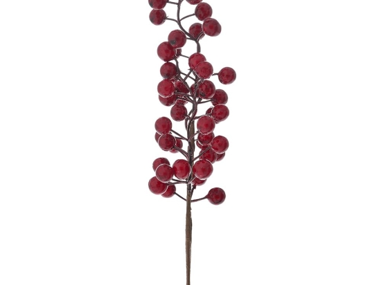 Διακοσμητικό κλαδί με berries σε κόκκινο χρώμα σετ των έξι 43 εκ