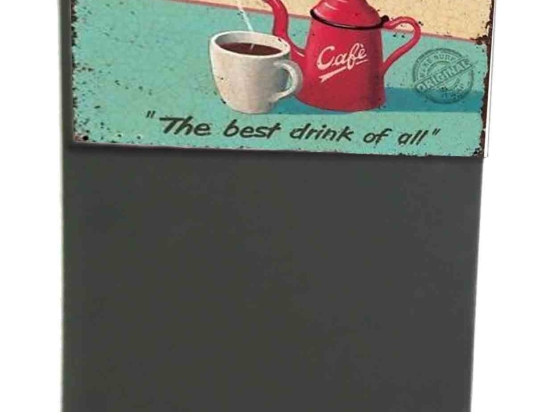 Hot coffee ξύλινος χειροποίητος μαυροπίνακας 26x38 εκ