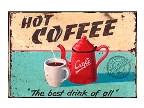 Hot coffee πίνακας χειροποίητος