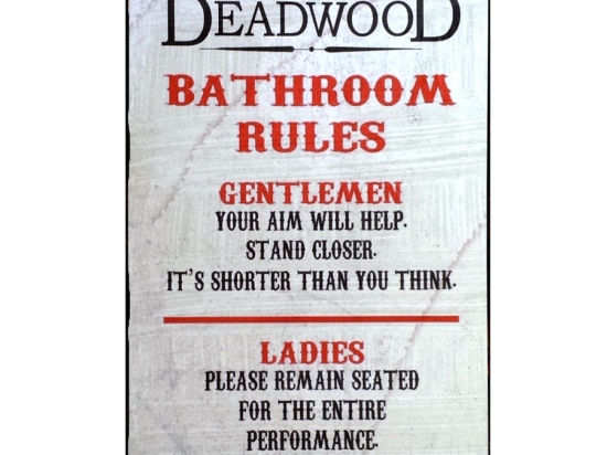 Πίνακας χειροποίητος bathroom rules