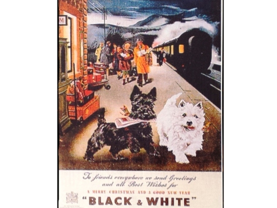 Πίνακας χειροποίητος Black and White whiskey 20x30 εκ