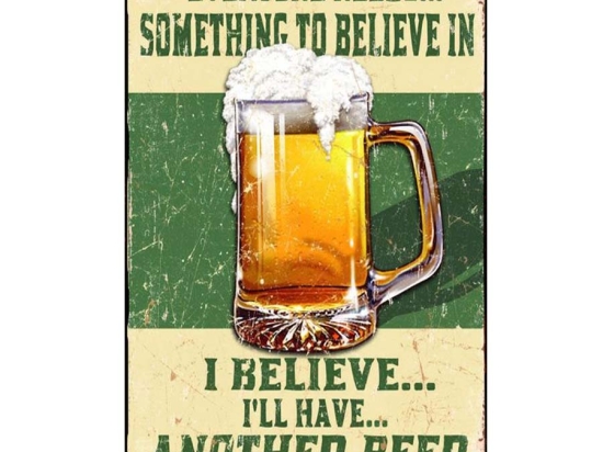 Πίνακας χειροποίητος beer lover's quote