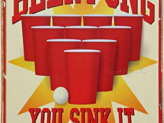 Πίνακας χειροποίητος beer pong 21x30 εκ
