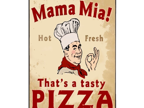 Πίνακας χειροποίητος pizza mama mia