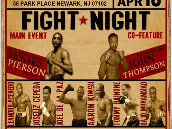 Πίνακας χειροποίητος fight night  20x30 εκ