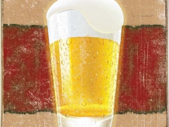 Πίνακας χειροποίητος believe in beer 21x30  εκ