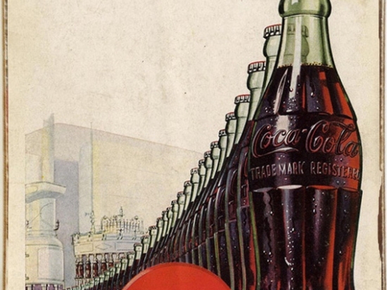 Πίνακας χειροποίητος Cola bottles 30x40 εκ