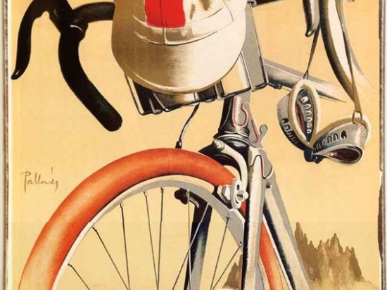 Πίνακας χειροποίητος vuelta ciclista Italia 20x30 εκ