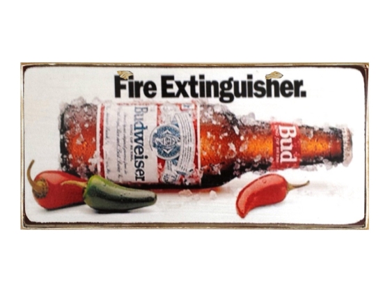 Πίνακας χειροποίητος Budweiser 26x13 εκ