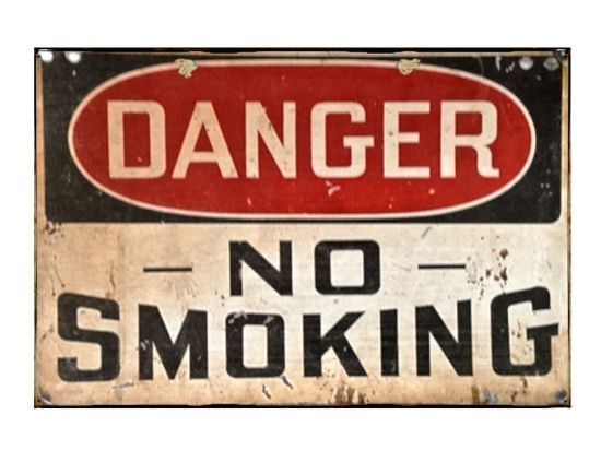 Πίνακας χειροποίητος no smoking 30x20 εκ