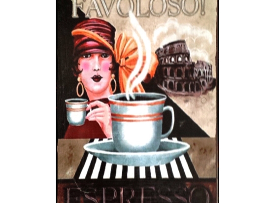 Πίνακας χειροποίητος espresso 21x30 εκ