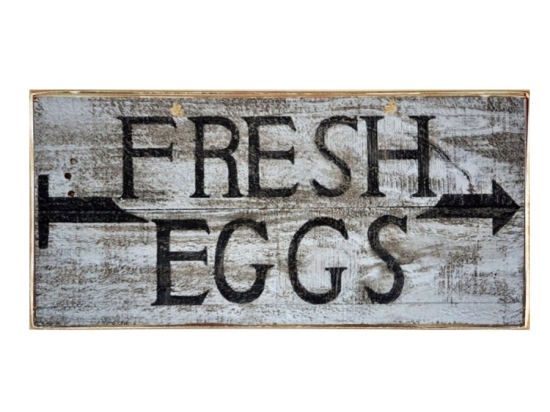 Vintage πίνακας χειροποίητος fresh eggs 26x13 εκ
