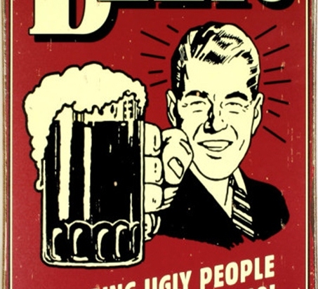 Ρετρό πίνακας χειροποίητος beer