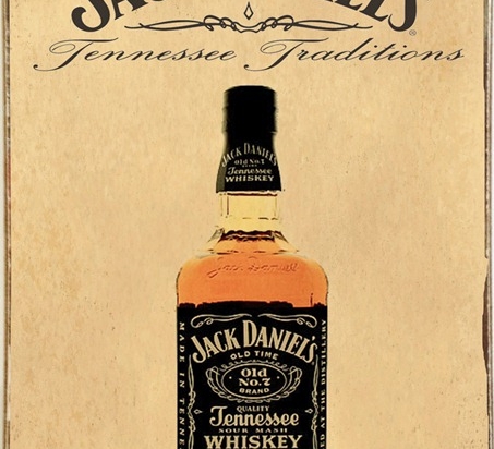 Ρετρό πίνακας χειροποίητος Jack Daniels