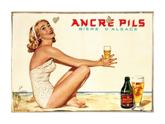 Ρετρό πίνακας χειροποίητος Ancre Pils
