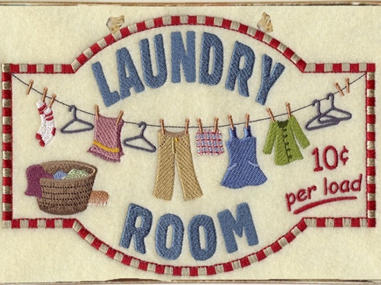 Ρετρό πίνακας χειροποίητος laundry room