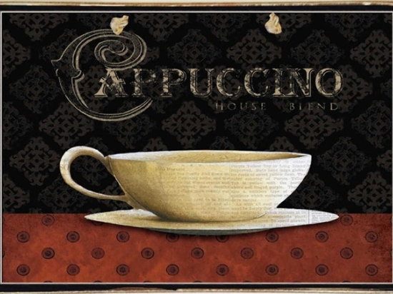 Ρετρό πίνακας χειροποίητος cappuccino