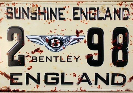 England ξύλινος πίνακας χειροποίητος 26x13 εκ