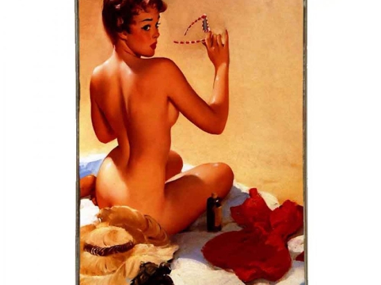 Sexy pin up girl vintage ξύλινο ταμπελάκι
