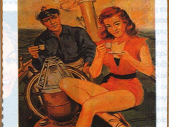 Retro ξύλινο πινακάκι με διαφήμιση Ελληνικού καφέ