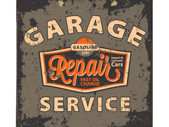 Ξύλινο χειροποίητο πινακάκι garage service
