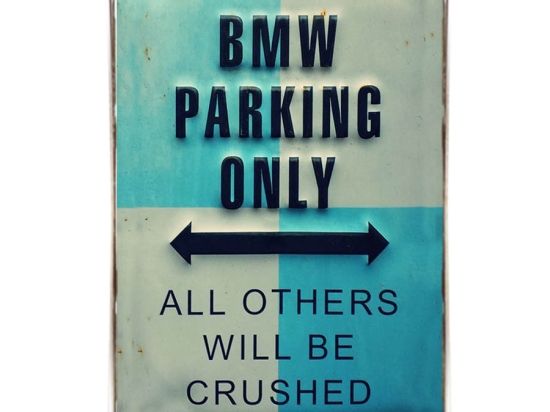Parking BMW ρετρό διακοσμητικό πινακάκι