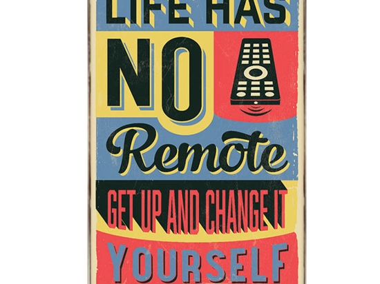 Διακοσμητικό πινακάκι life has no remote