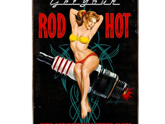 Rod hot pin up girl διακοσμητικό πινακάκι
