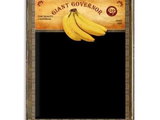 Giant governor bananas ξύλινο χειροποίητο μαυροπινακάκι