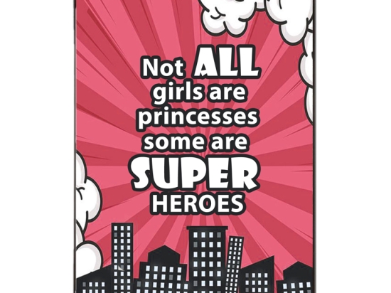 Girls super heroes χειροποίητο ξύλινο πινακάκι παιδικό