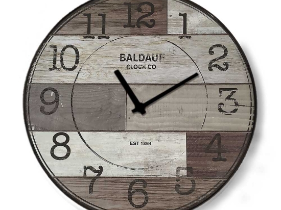 Industrial ξύλινο στρογγυλό ρολόι τοίχου pallet floor