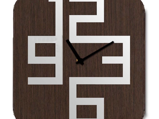 Retro ξύλινο ρολόι τοίχου modern brown