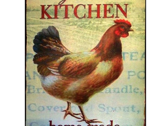 Χειροποίητο διακοσμητικό πινακάκι gourmet kitchen 20x25 εκ
