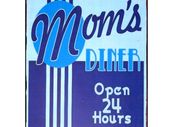 Πίνακας χειροποίητος mom's diner