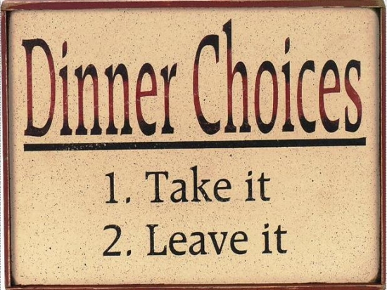 Ρετρό πίνακας χειροποίητος dinner choices 25x20 εκ
