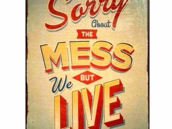 Πίνακας χειροποίητος sorry about the mess
