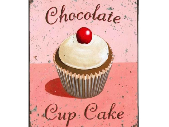 Chocolate cupcake πίνακας χειροποίητος