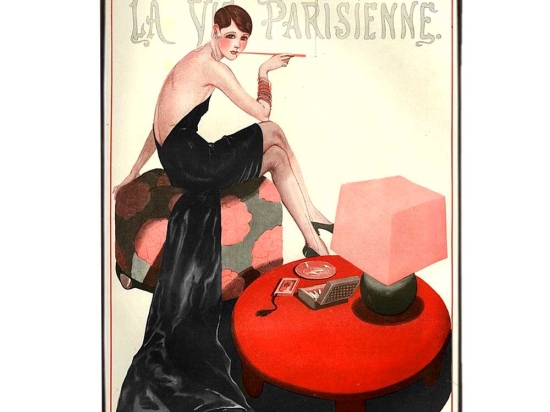 La vie Parisienne χειροποίητο ξύλινο πινακάκι