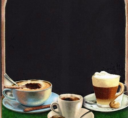 Classic Italian coffee χειροποίητος μαυροπίνακας