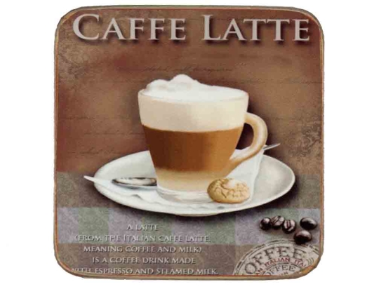 Σουβέρ ξύλινo χειροποίητo caffe latte