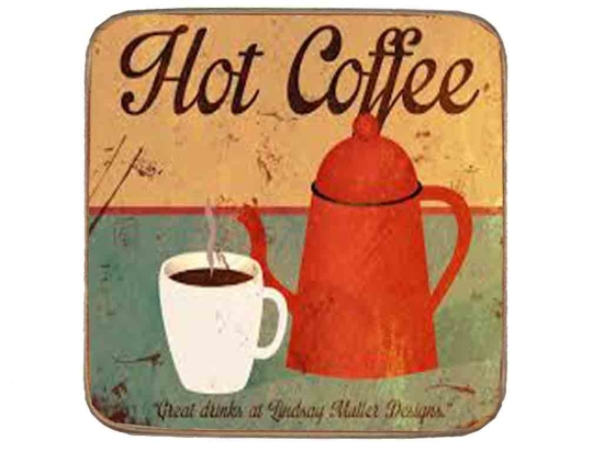 Σουβέρ ξύλινo χειροποίητo coffee