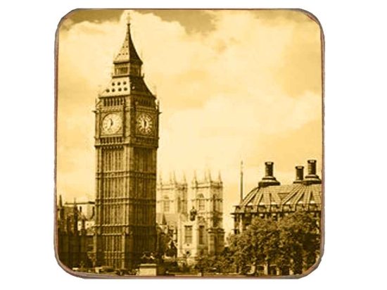 Σουβέρ ξύλινo χειροποίητo London Big Ben