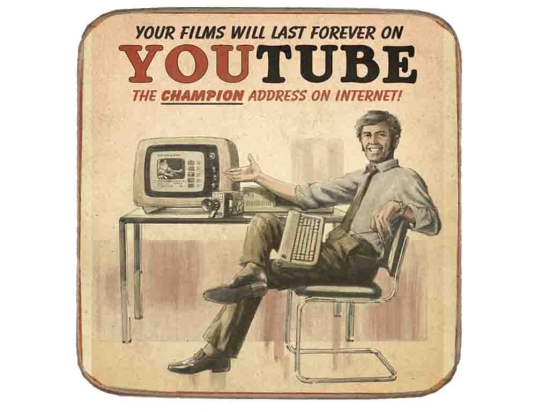Σουβέρ ξύλινo χειροποίητo retro web YouTube